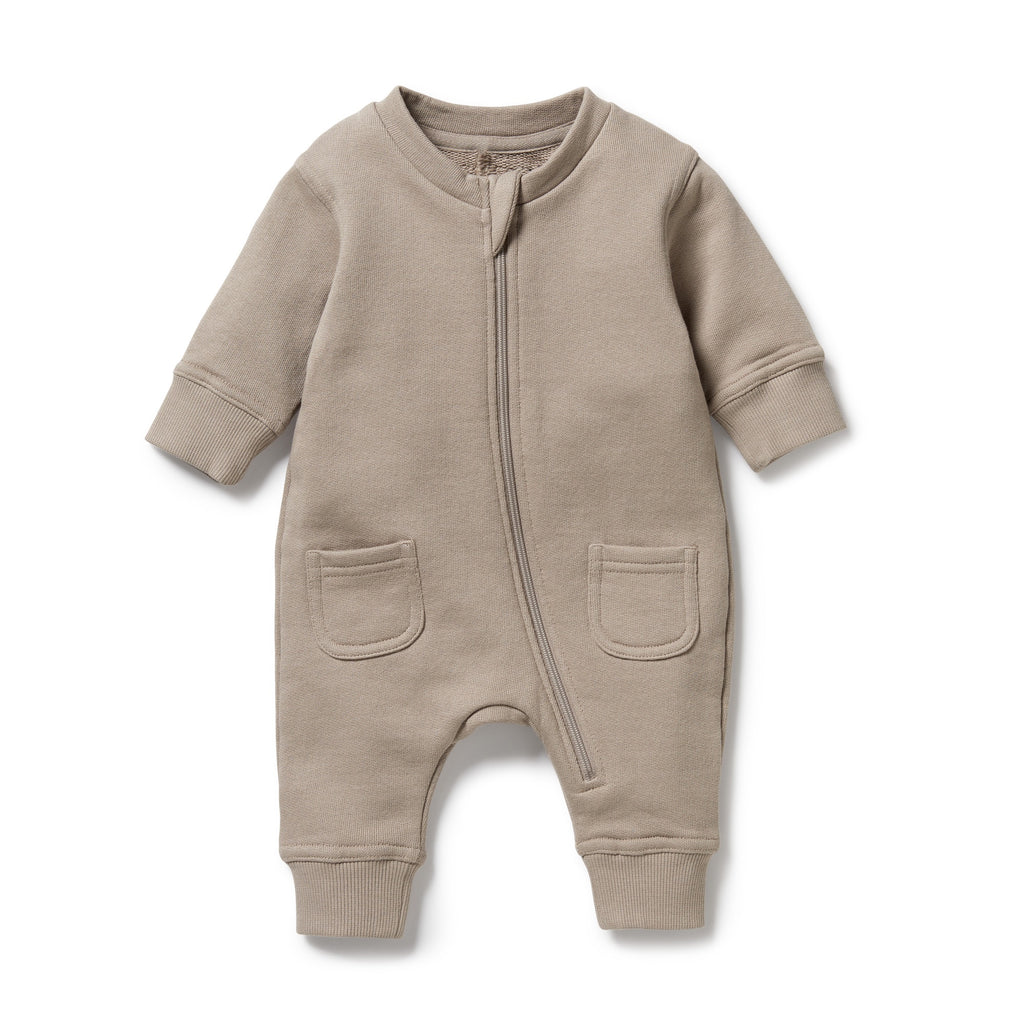 Organic Terry Growsuit - Stone