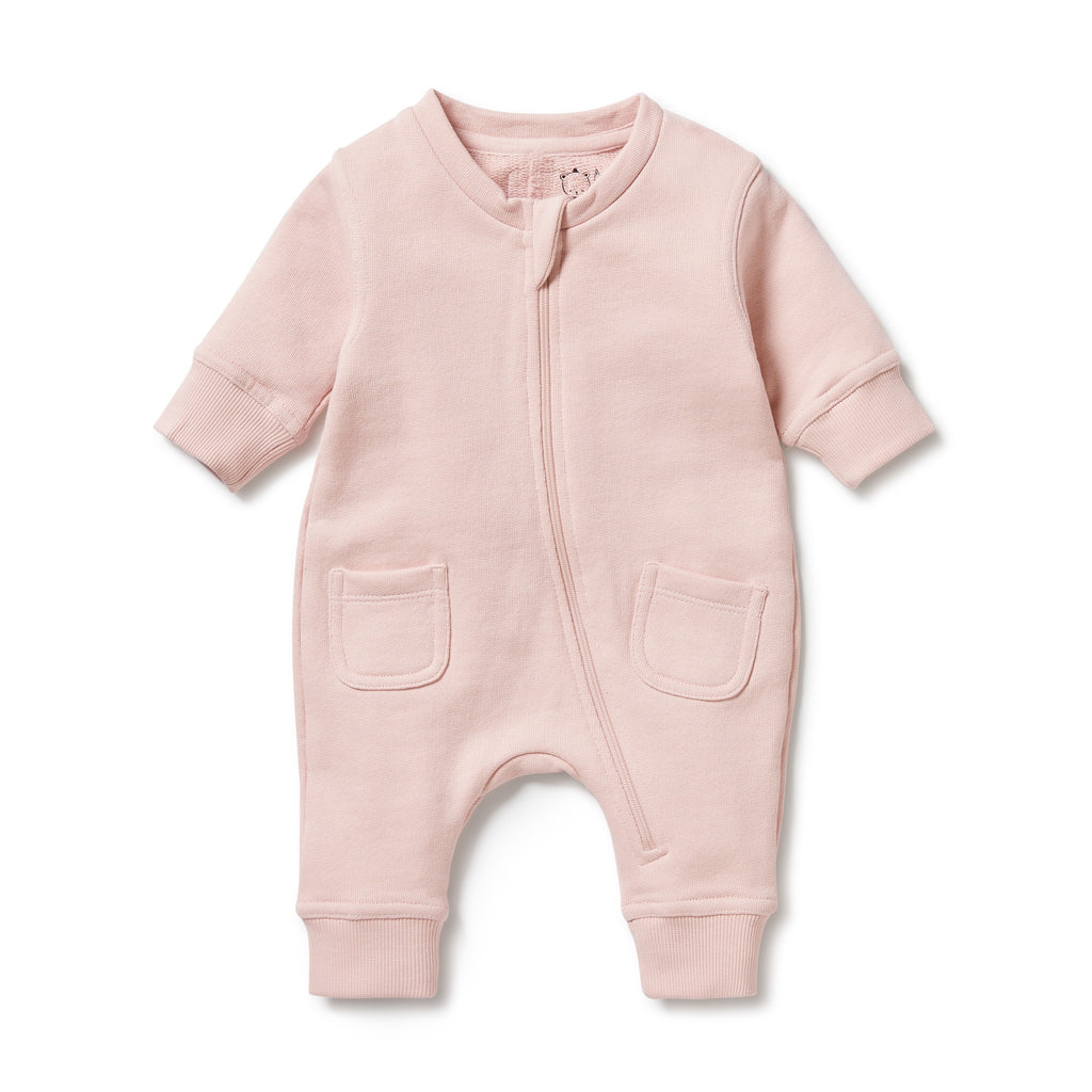 Organic Terry Growsuit - Rose