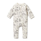 Organic Zipsuit with Feet - Woodland