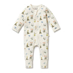 Organic Zipsuit with Feet - Petit Garden
