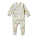 Organic Zipsuit with Feet - Tinker Floral