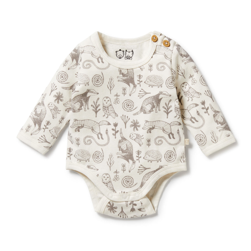 Organic Bodysuit - Tribal Woods