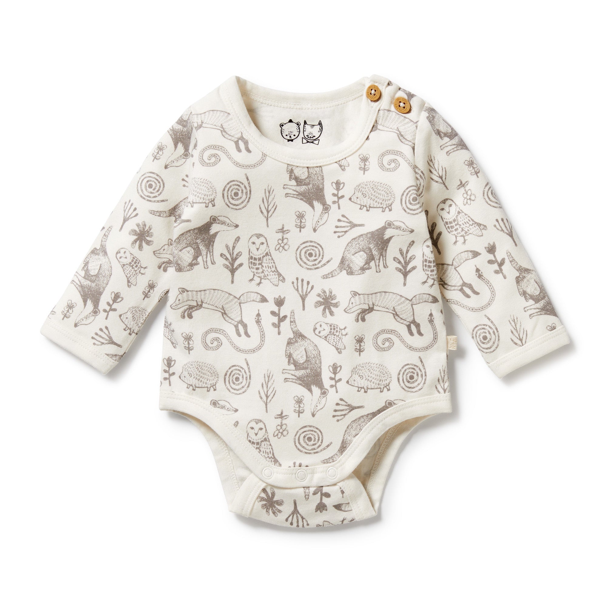Organic Bodysuit - Tribal Woods