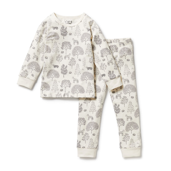 Wilson and Frenchy Organic Long Sleeved Pyjamas - Woodland