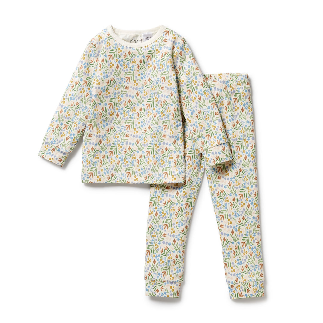 Wilson and Frenchy Organic Long Sleeved Pyjamas - Tinker Floral