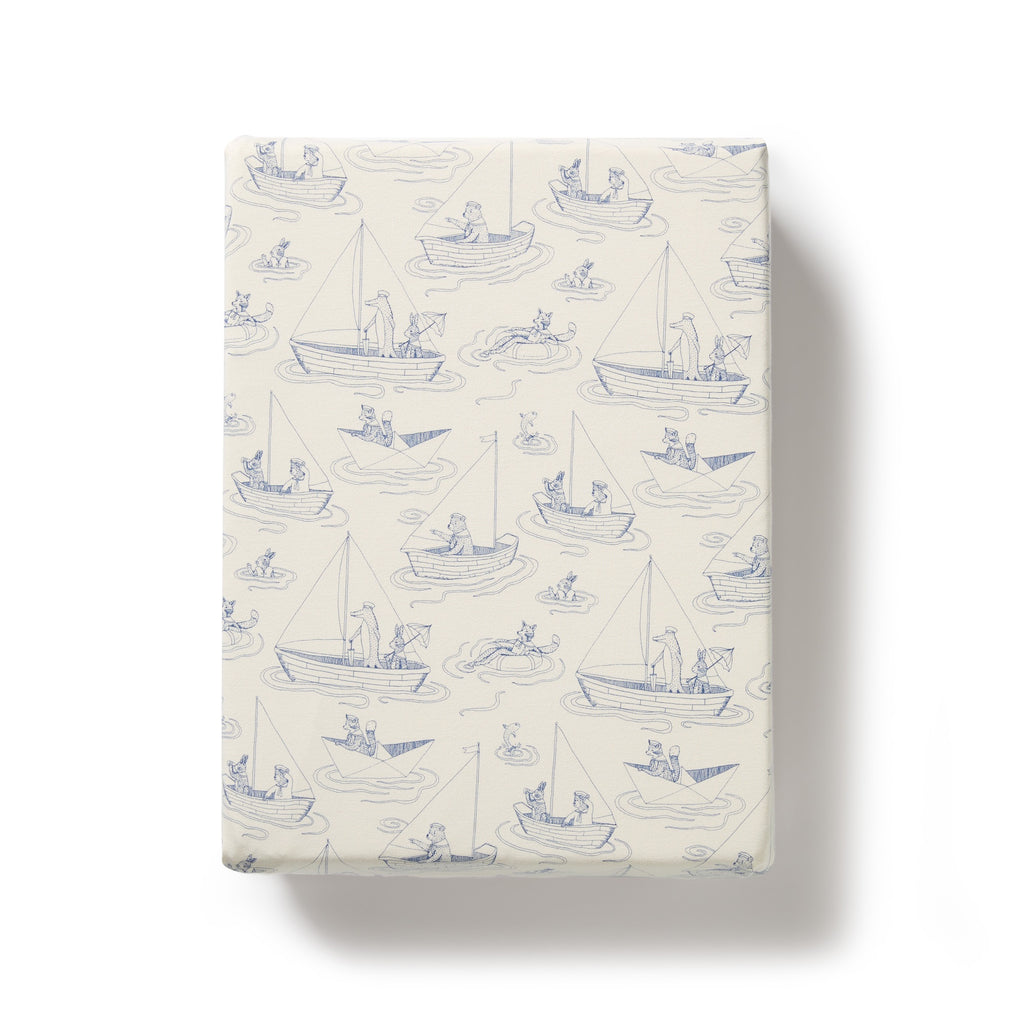 Organic Bassinet Sheet - Sail Away