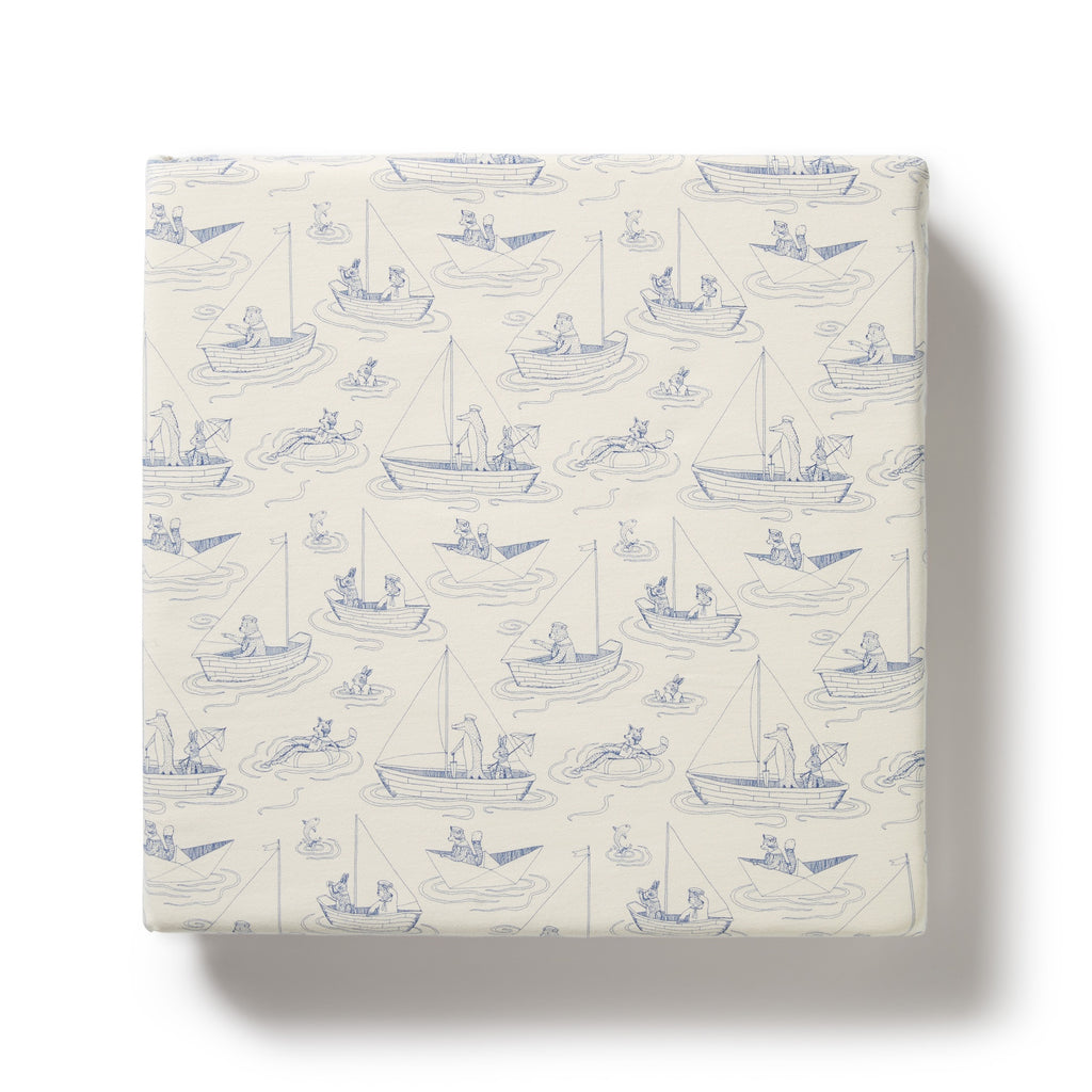 Organic Cot Sheet - Sail Away