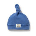 Organic Waffle Knot Hat - Brilliant Blue