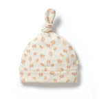 Organic Waffle Knot Hat - Winter Bloom