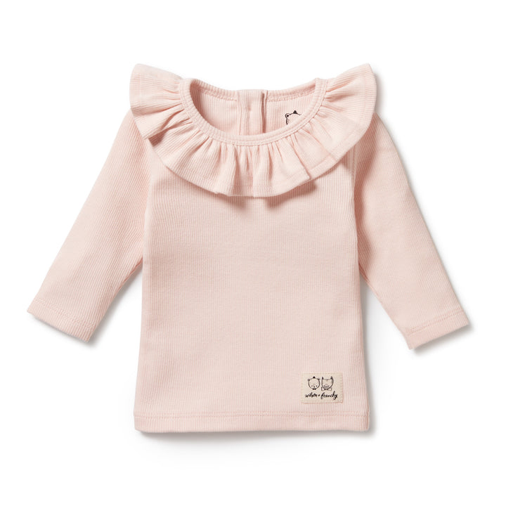 Wilson and Frenchy Organic Ruffle Top - Pink