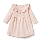 Organic Ruffle Dress - Pink