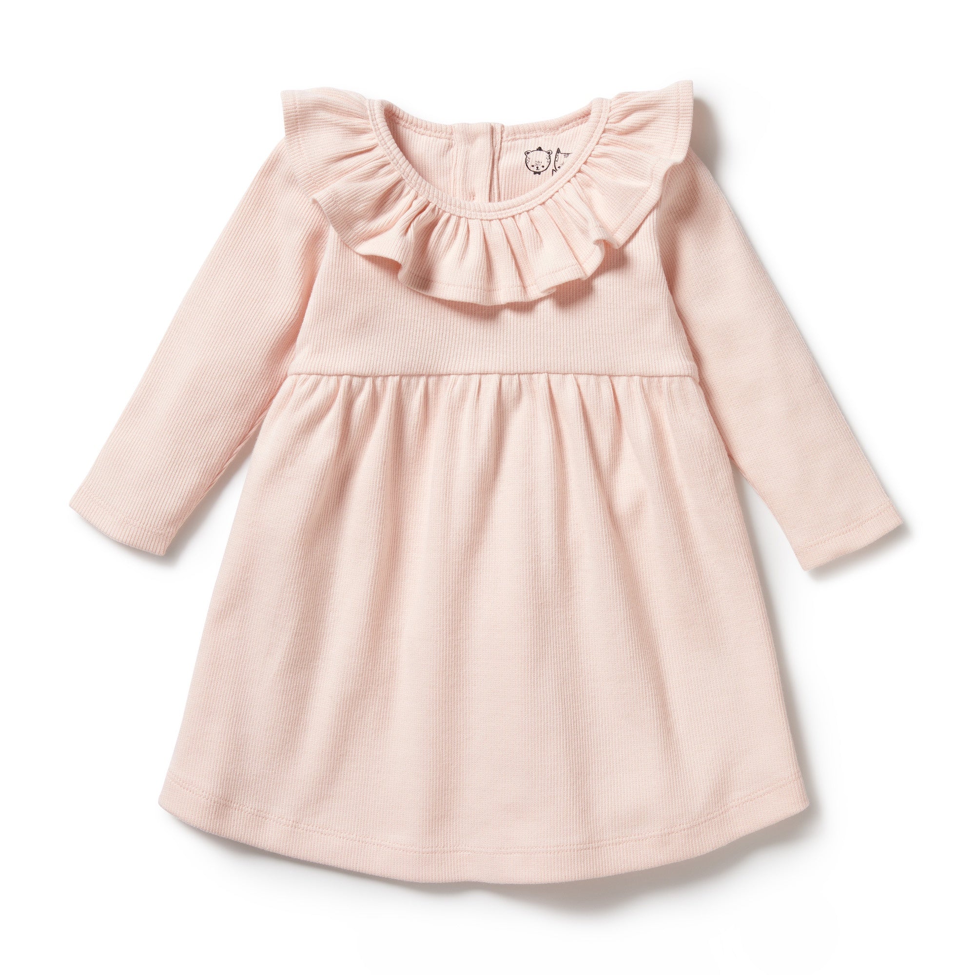 Organic Ruffle Dress - Pink