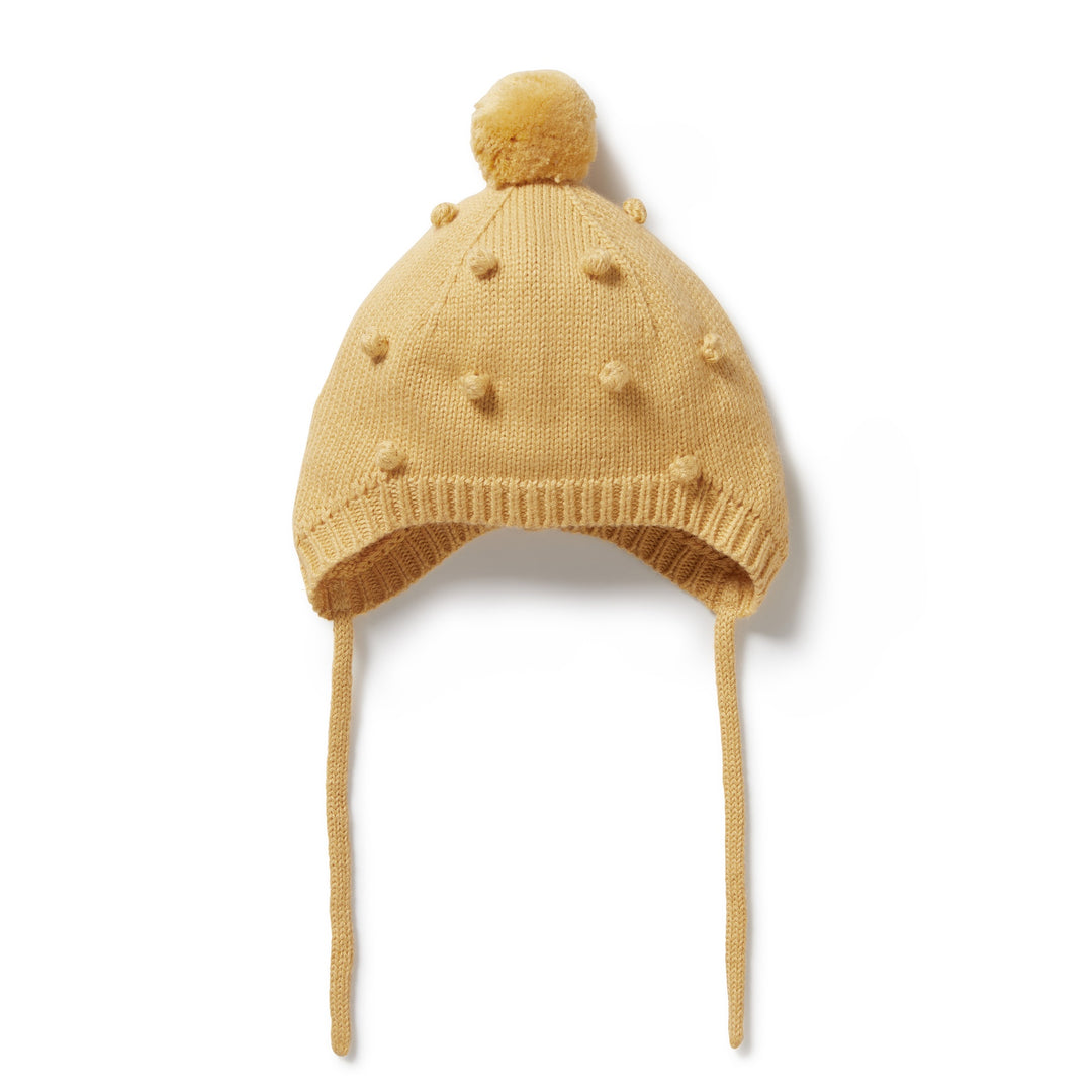 Wilson and Frenchy Knitted Bauble Bonnet - Dijon