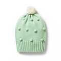 Knitted Bauble Hat - Mint Green