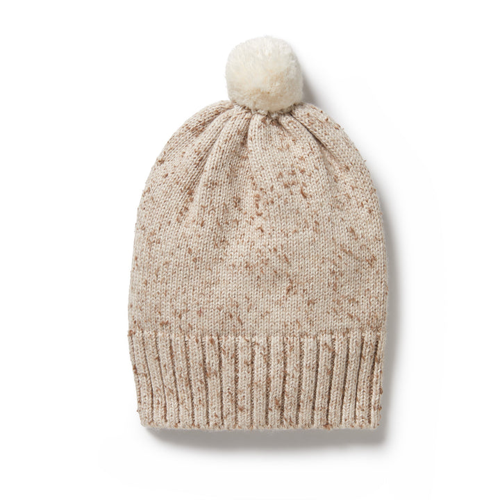 Wilson and Frenchy Knitted Hat - Almond Fleck