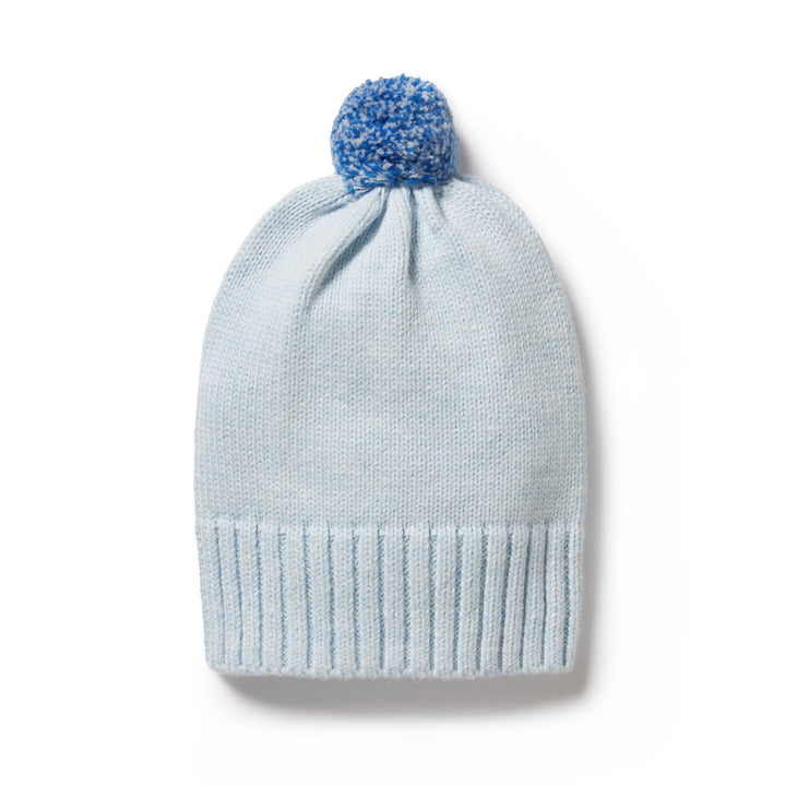 Wilson and Frenchy Knitted Hat - Bluebell Fleck