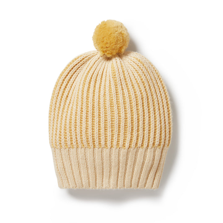 Wilson and Frenchy Knitted Ribbed Hat - Dijon