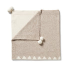 Knitted Jacquard Blanket - Almond Fleck