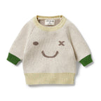 Knitted Just Smile Jumper - Almond