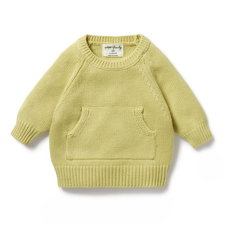 Wilson and Frenchy Knitted Pocket Jumper - Endive