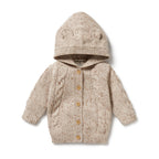 Knitted Cable Jacket - Almond Fleck