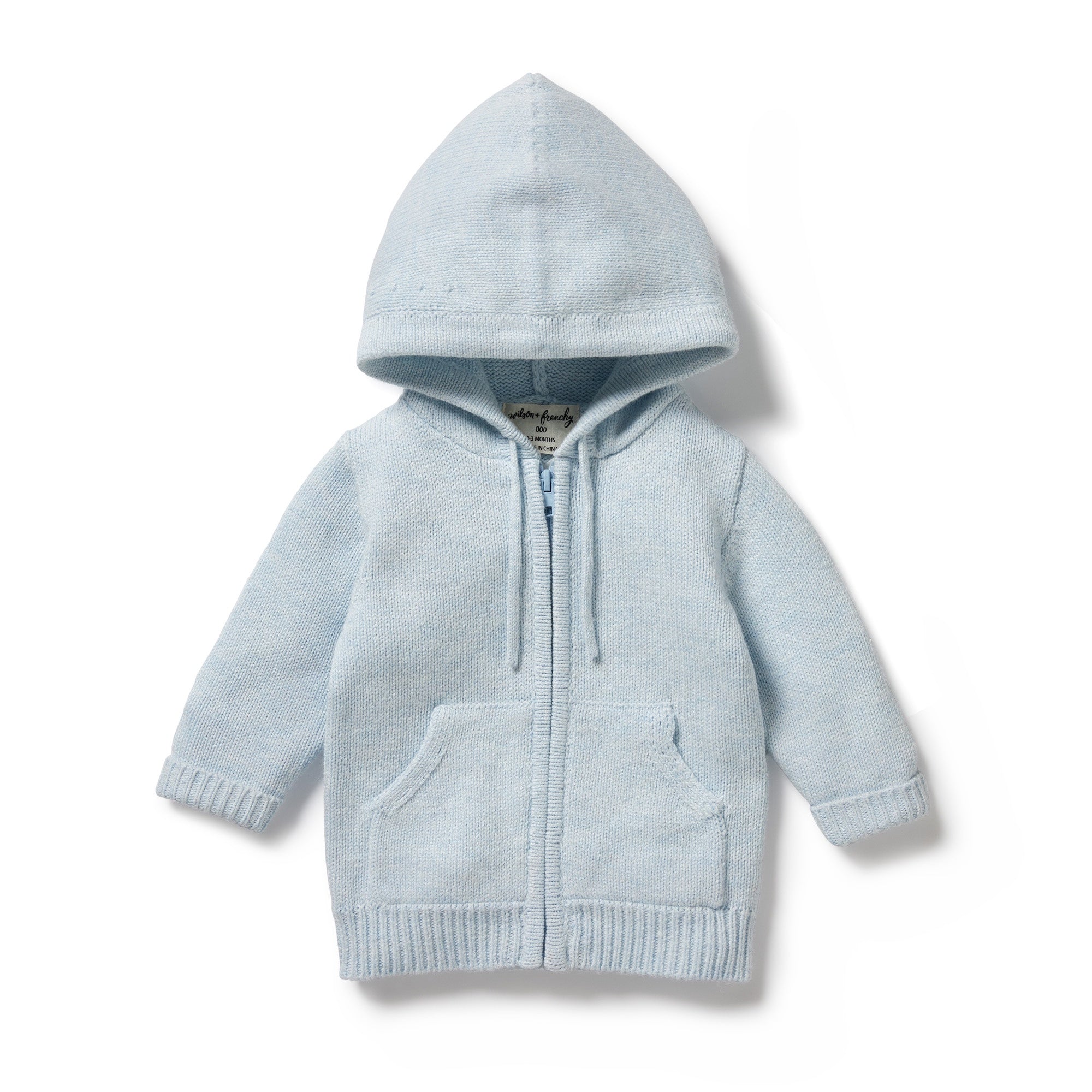 Knitted Zipped Jacket - Bluebell Fleck