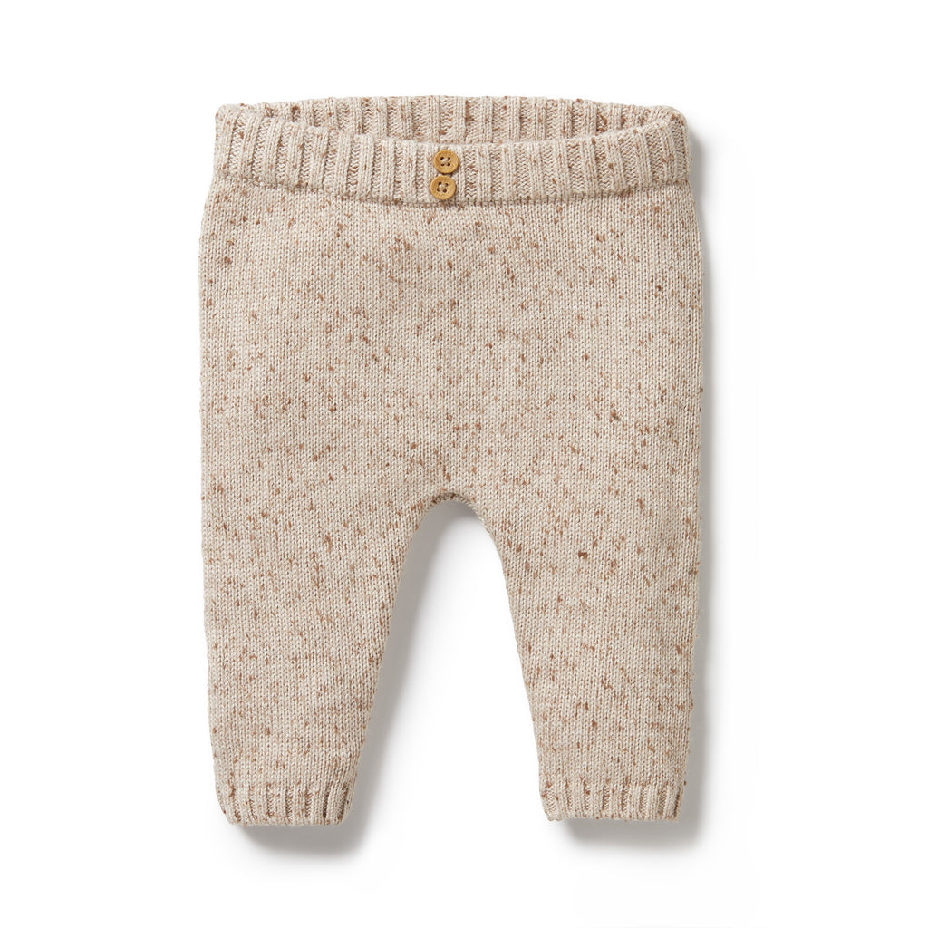 Knitted Legging - Almond Fleck