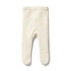 Knitted Legging with Feet - Ecru