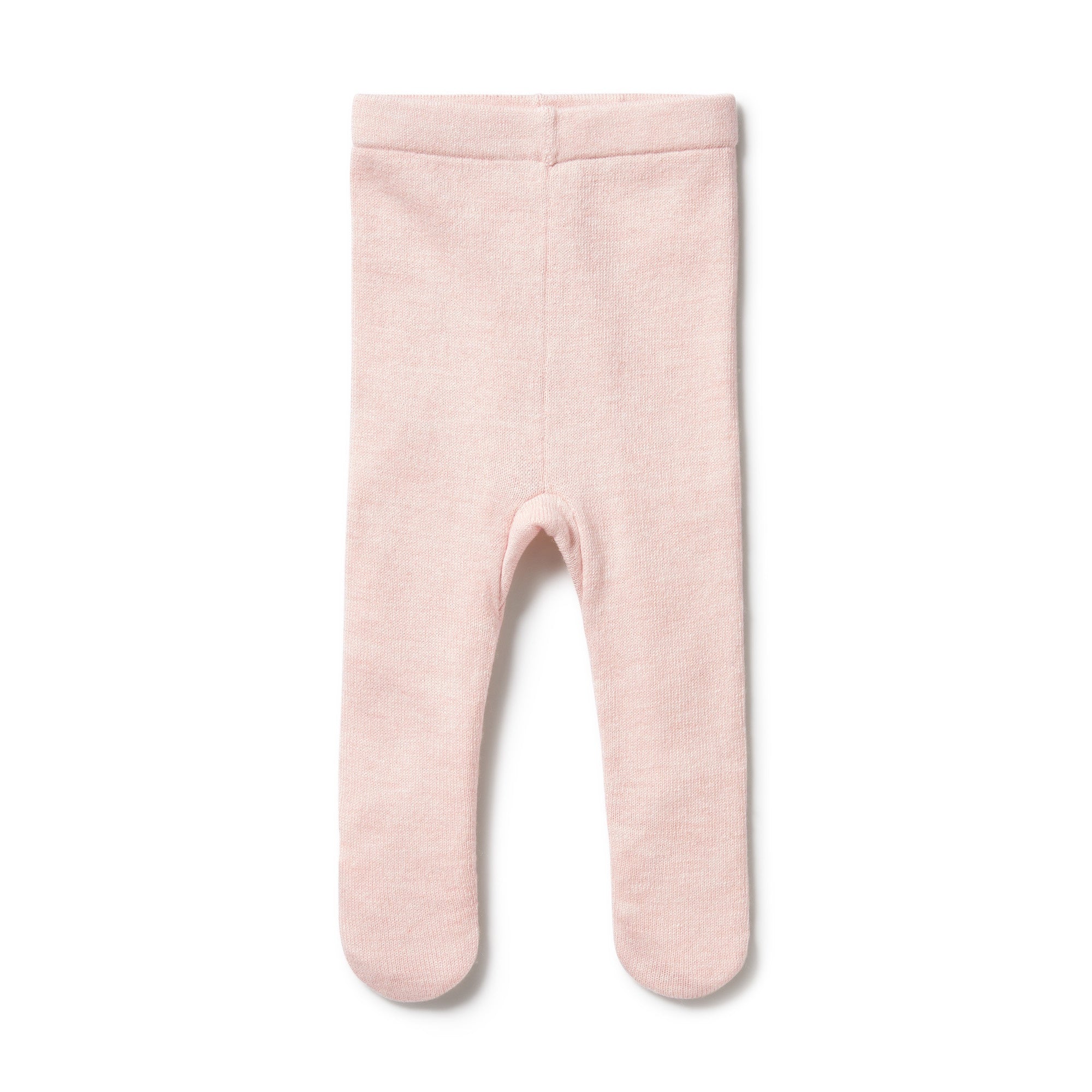 Knitted Legging with Feet - Pink