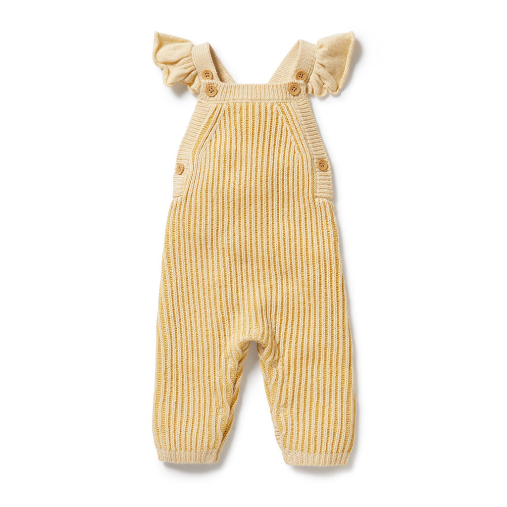 Knitted Ruffle Overall - Dijon
