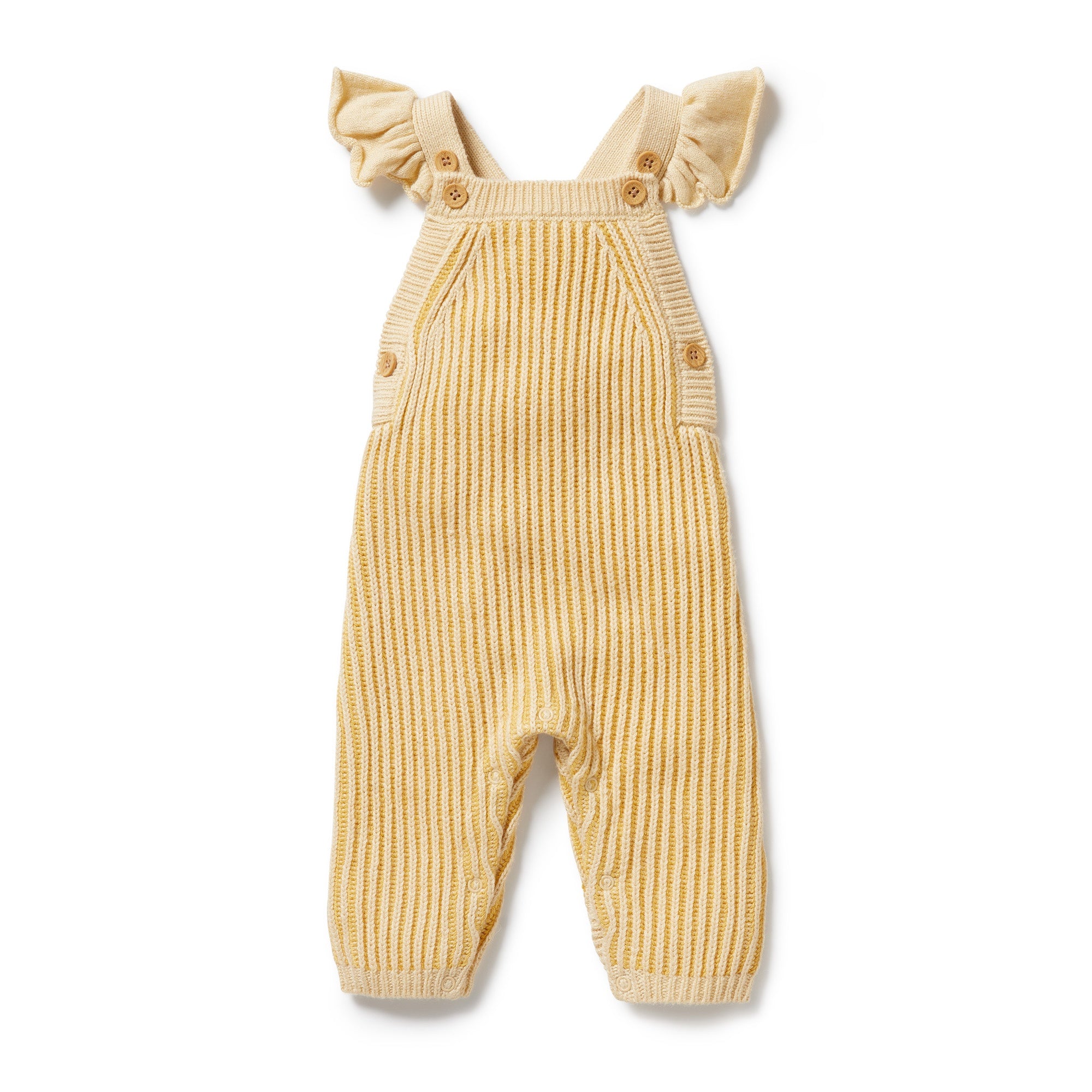 Knitted Ruffle Overall - Dijon