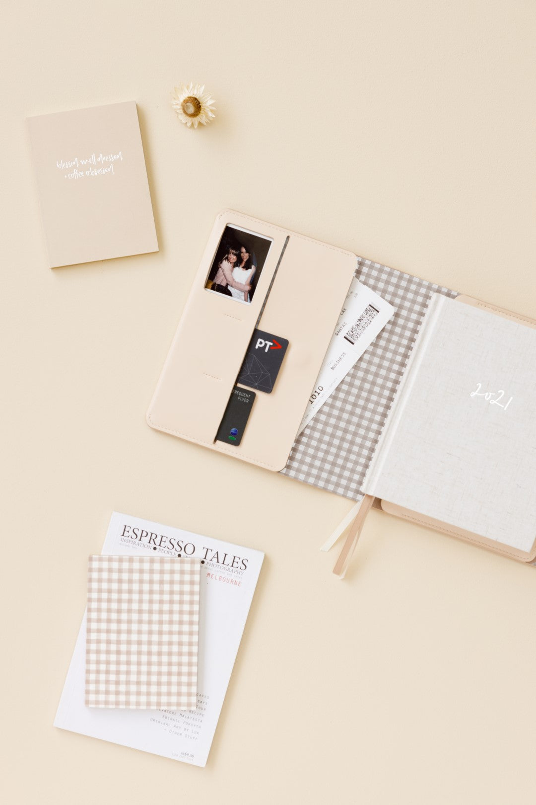 Emma Kate Co. A6 Notebook | Biscuit Gingham | Lined