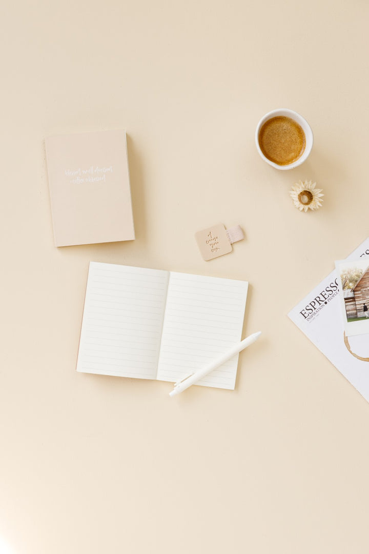 Emma Kate Co. A6 Notebook | Biscuit Gingham | Lined