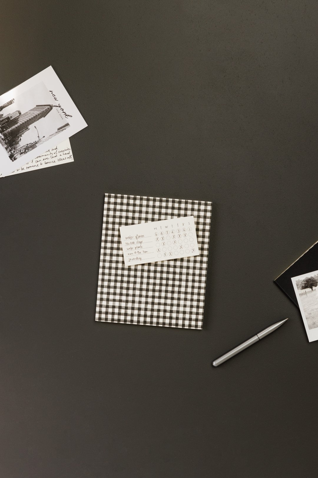 A5 Notebook | Black Gingham | Lined
