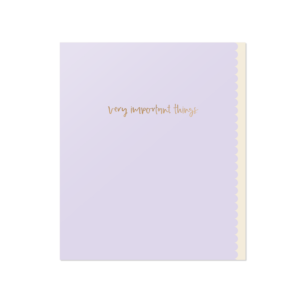 Notebook | Signature | Very Important Things