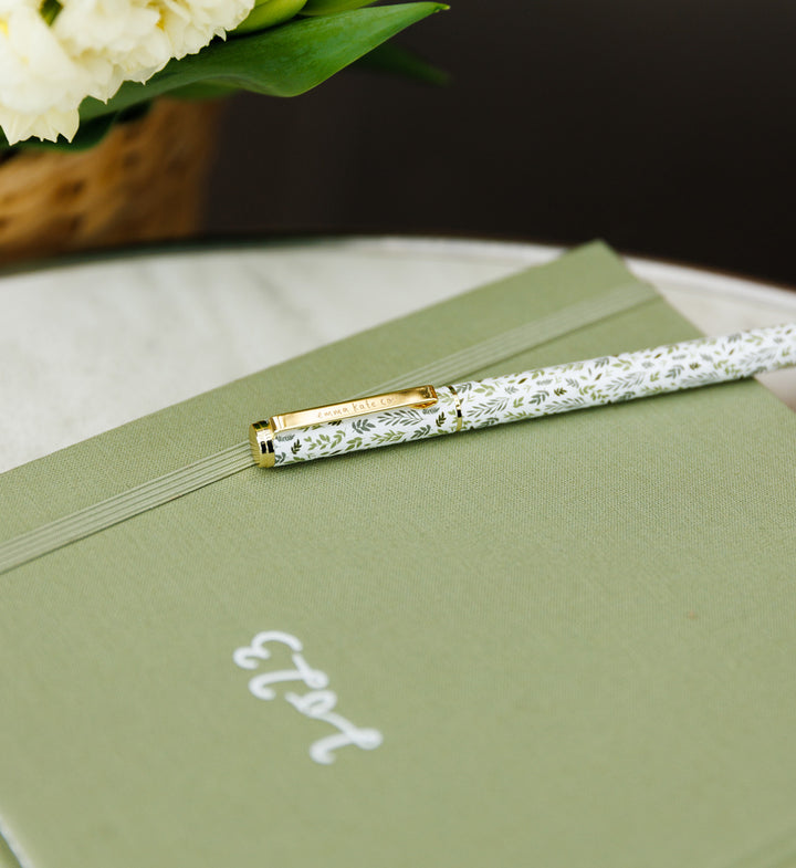 Emma Kate Co. Metal Rollerball Pen | Spring Leaves