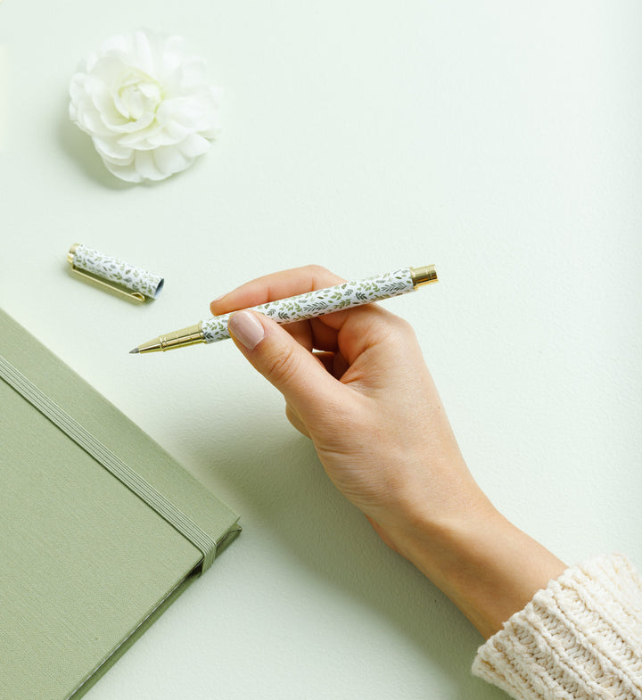 Emma Kate Co. Metal Rollerball Pen | Spring Leaves