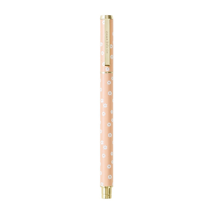 Emma Kate Co. Metal Rollerball Pen | Apricot Daisies