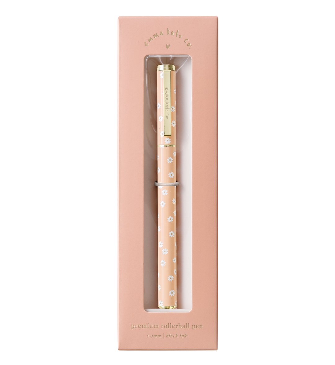Emma Kate Co. Metal Rollerball Pen | Apricot Daisies