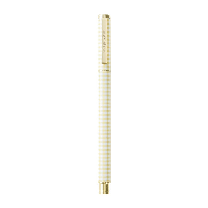 Emma Kate Co. Metal Rollerball Pen | Butter Gingham