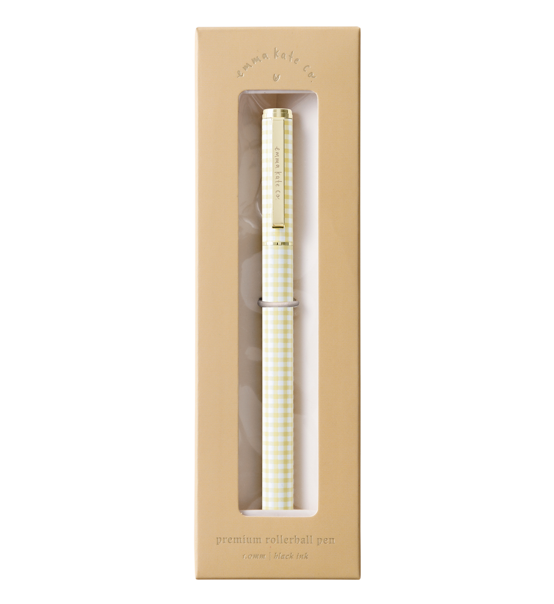 Emma Kate Co. Metal Rollerball Pen | Butter Gingham
