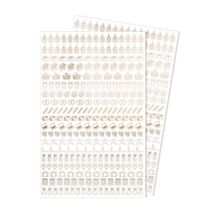 Emma Kate Co. Illustrated Stickers Set | Icons | 2 Sheets
