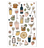 Illustrated Stickers Set | Lifestyle | 4 Sheets