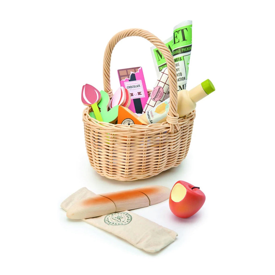 Wicker Shopping Basket Set