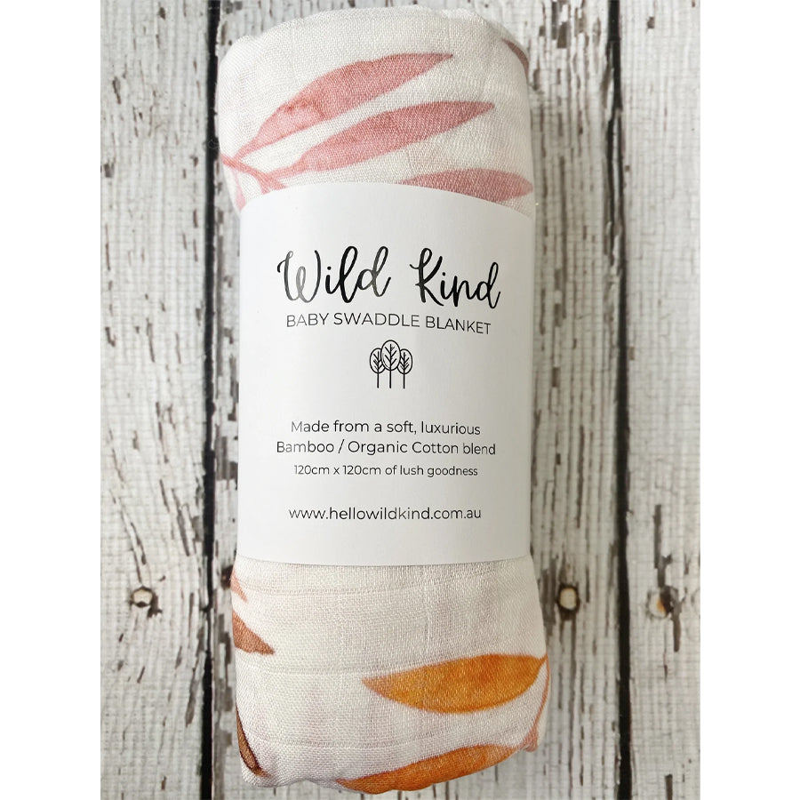 Wild Kind Baby Organic Cotton x Bamboo Swaddle - Autumn