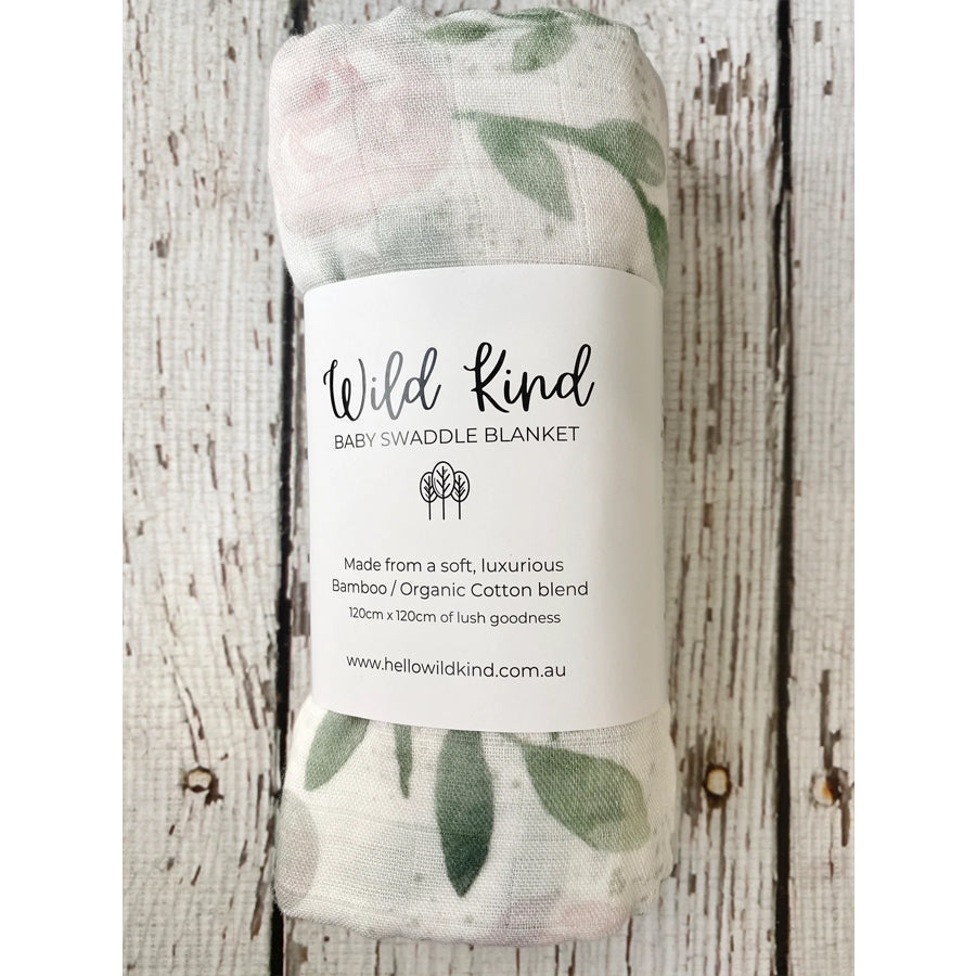 Wild Kind Baby Organic Cotton x Bamboo Swaddle - Floral