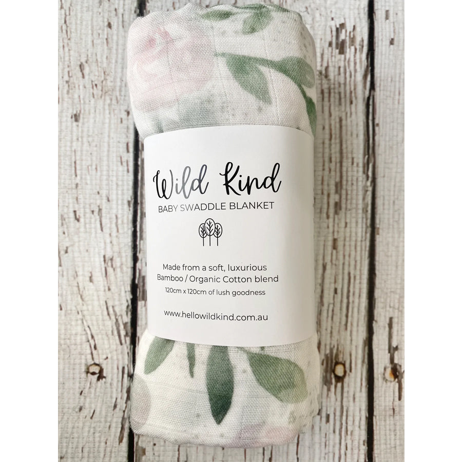 Baby Organic Cotton x Bamboo Swaddle - Floral