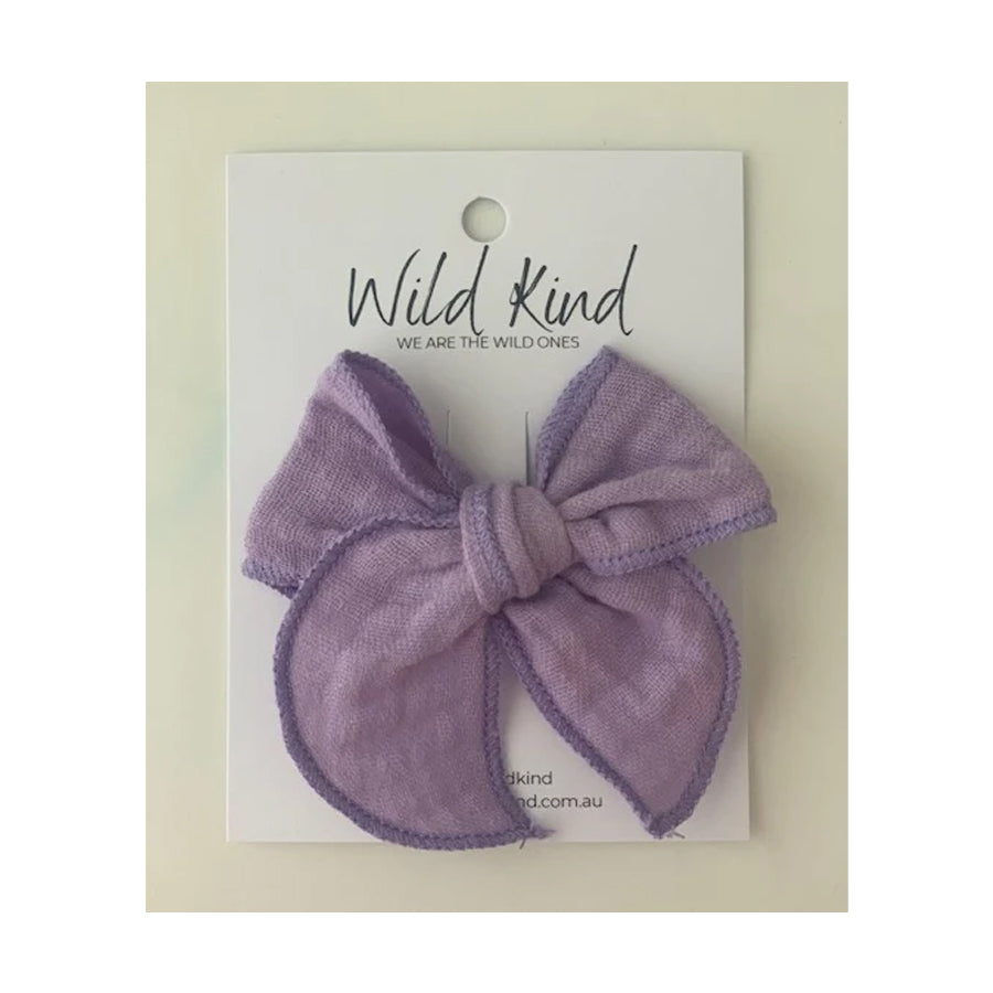 Poppy Bow Clip - Lavender