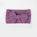 Ayla Wide Bow Headband - Amethyst