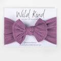 Ayla Wide Bow Headband - Amethyst